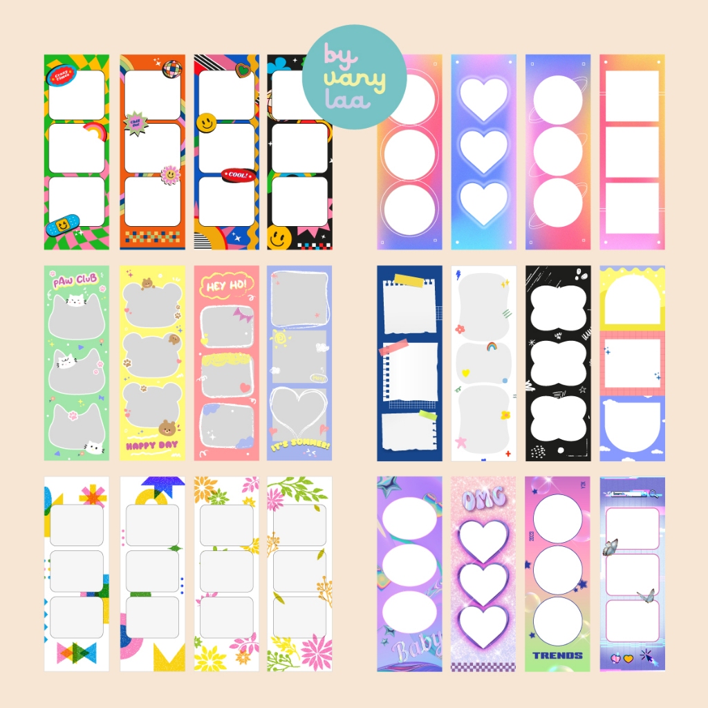 Jual Custom Photo Strip by Vanylaa | Photo Booth Template Lucu | Shopee ...