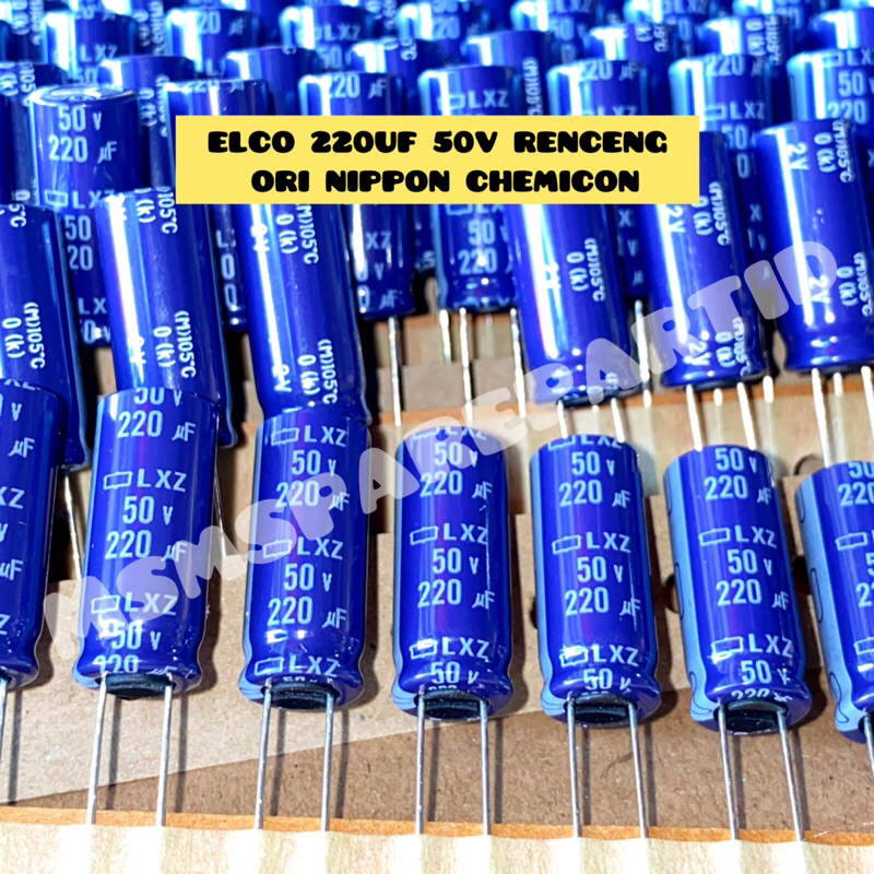 Lotto Di 5 Condensatori Elettrolitici Nippon Chemi-Con 3300uF 50V 125°C – Nuovi, Made In Japan