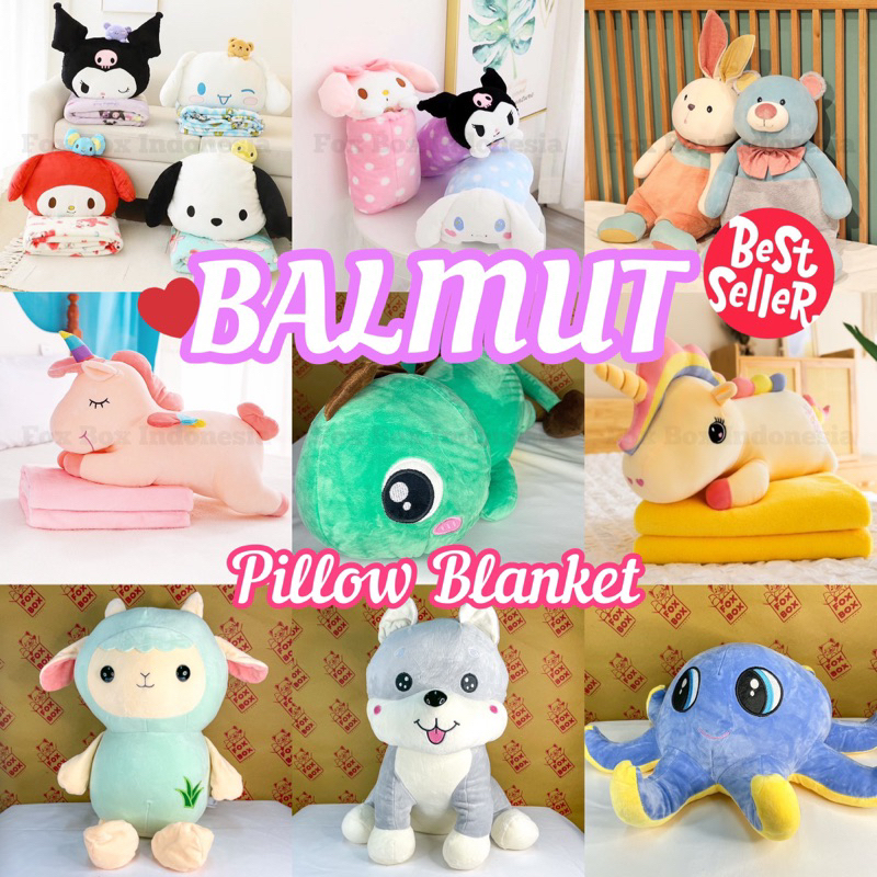 Jual [TERMURAH] Bantal Selimut Boneka Karakter Impor Premium - Balmut ...