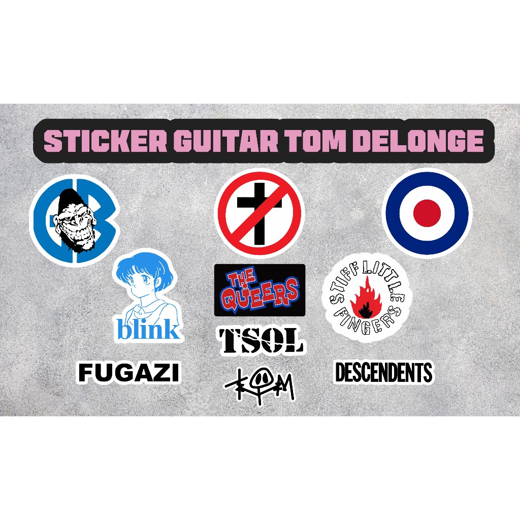 Jual STICKER AESTHETIC | STICKER PACK GUITAR TOM DELONGE | STICKER ...