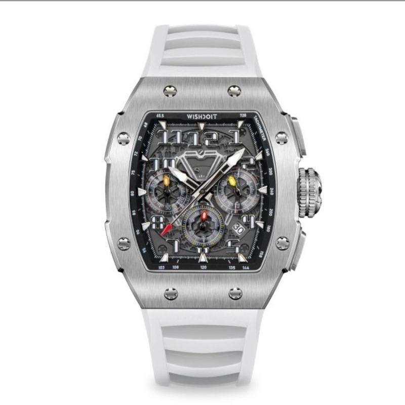 Jual WISHDOIT GT Chrono Silver Watch (white strap) | Shopee Indonesia