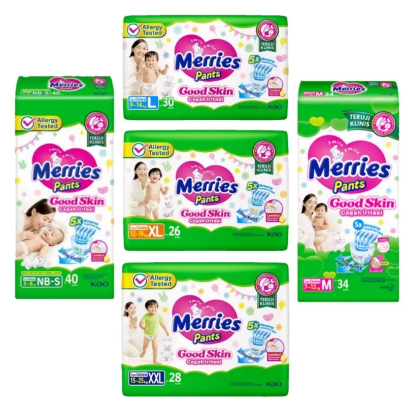 Jual Merries Pants Good Skin All Size Tipe Celana NB-S 40 S40 M34 L30 ...
