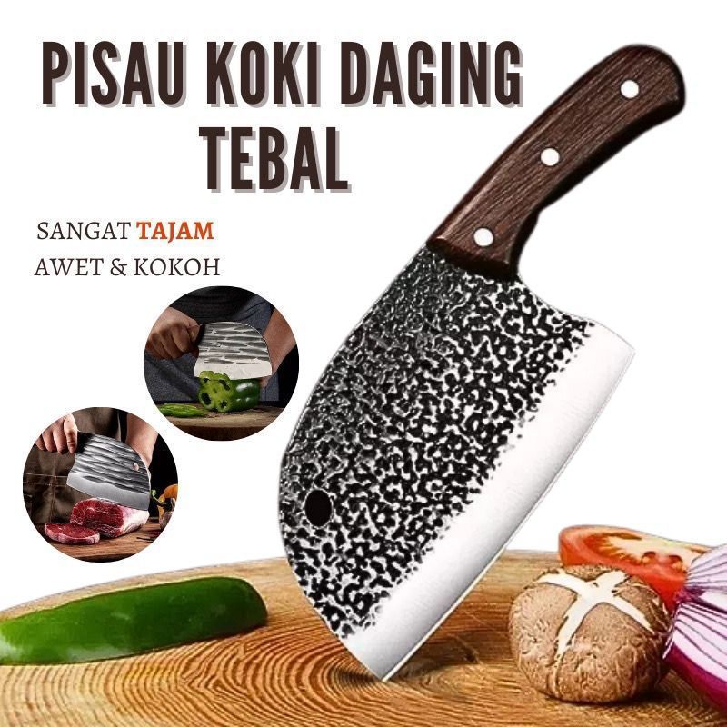 Jual Pisau Koki Daging Super Tajam Japanese Knife Chef Stainless Stell