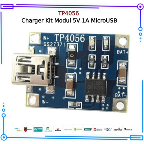 Jual TP4056 1A Micro USB to Lithium Battery Dedicated Charging Board ...