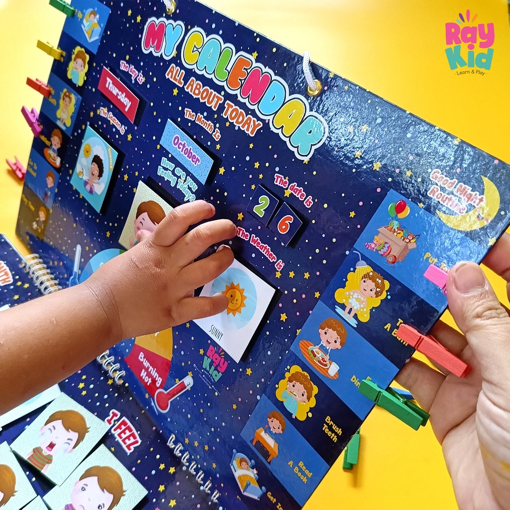 Jual Mainan Edukasi Anak Kalender First Calendar Interaktif Kids ...