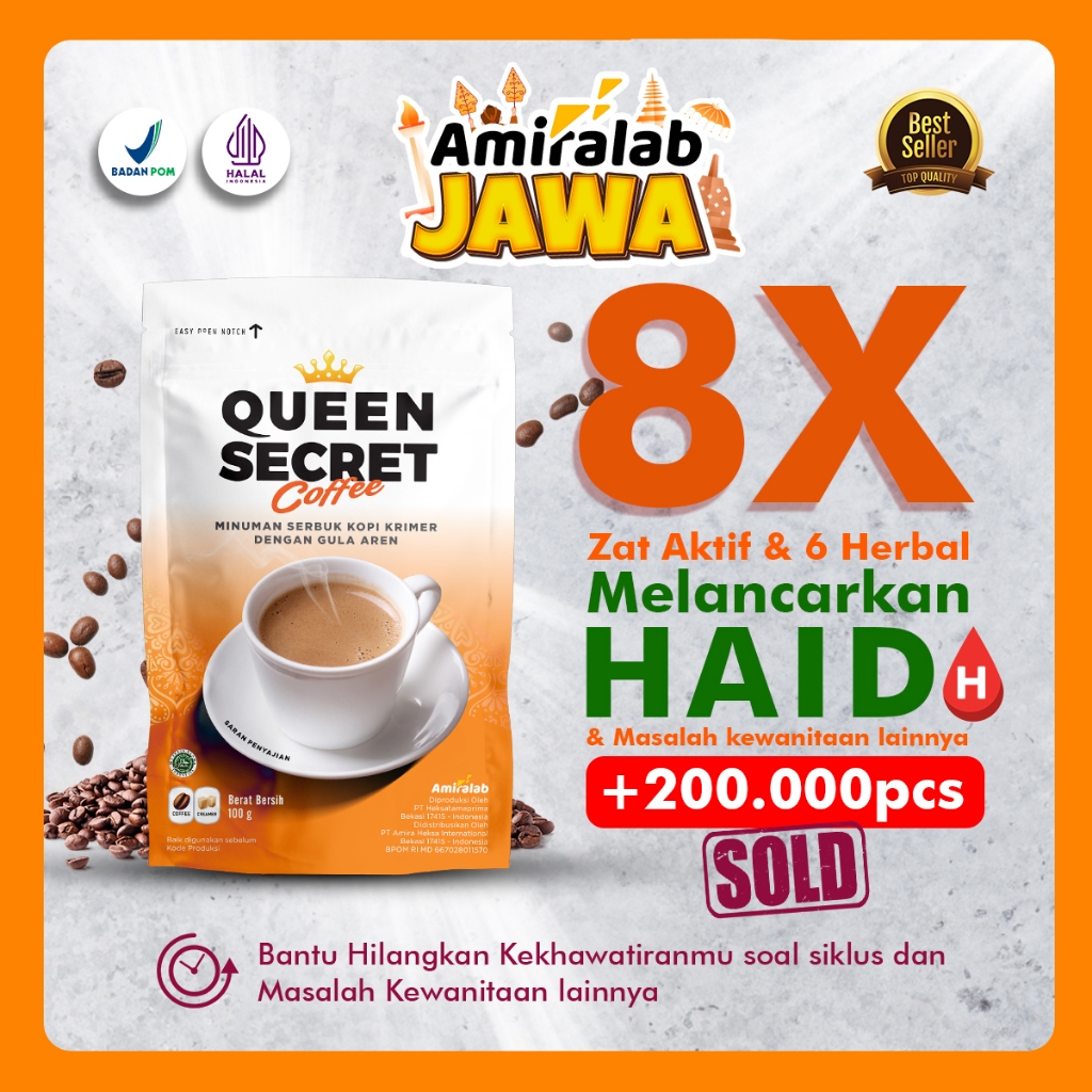 Jual Amiralab Queen Secret Coffee Minuman Kopi Pelancar Haid Obat Lancar Menstruasi Telat Siklus 6390