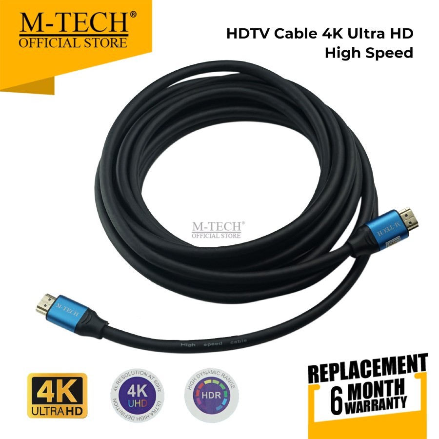 Jual M-Tech Kabel HDMI 2.0 4K Performance Length 1.5m, 3m, 5m, 10m - 15m -  1.5 M - Jakarta Pusat - M-tech Official Store