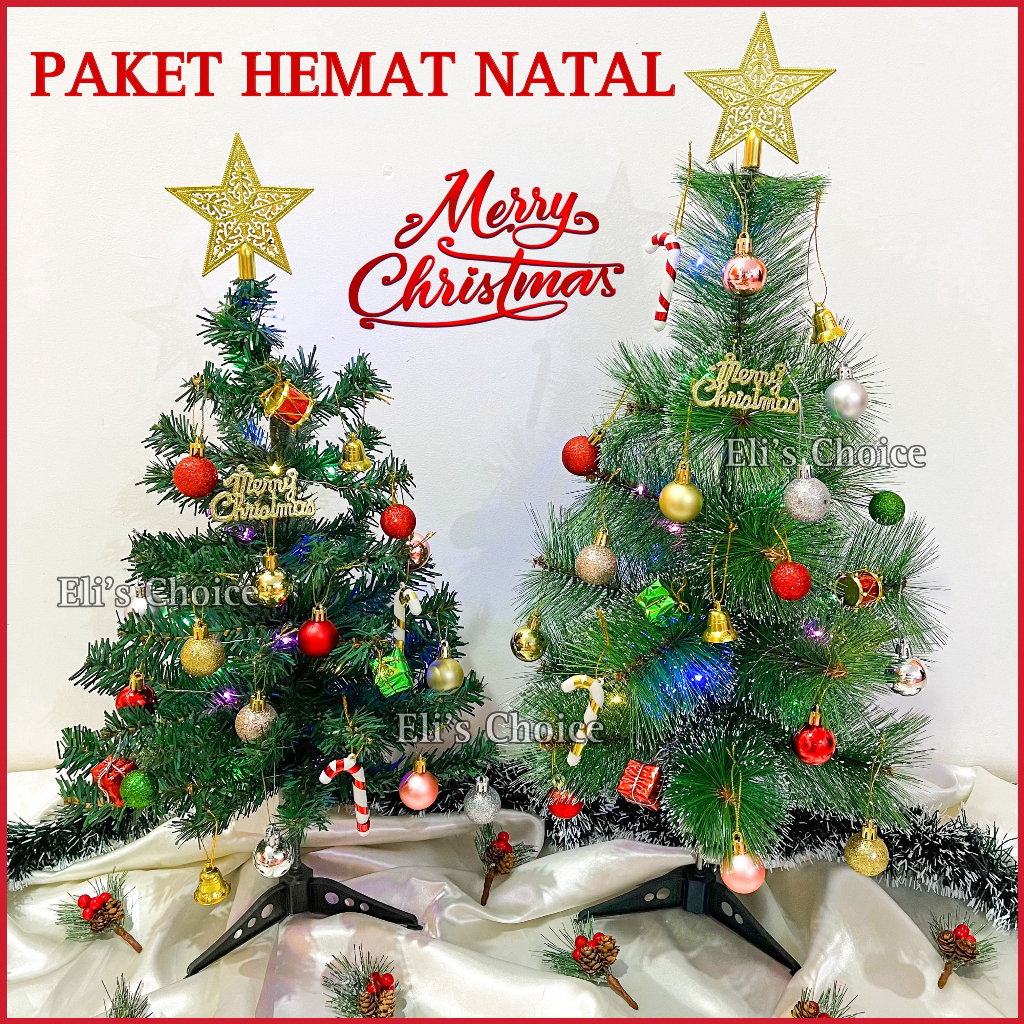 Jual [PAKET HEMAT NATAL] PAKET POHON NATAL AKSESORIS LENGKAP / DEKORASI ...