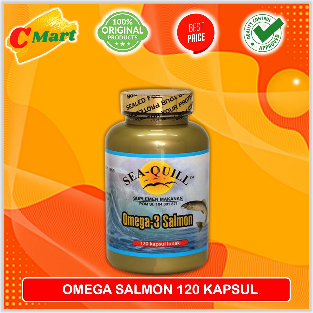 Jual SeaQuill Omega 3 Salmon Isi 120 Softgels Sea Quill Vitamin