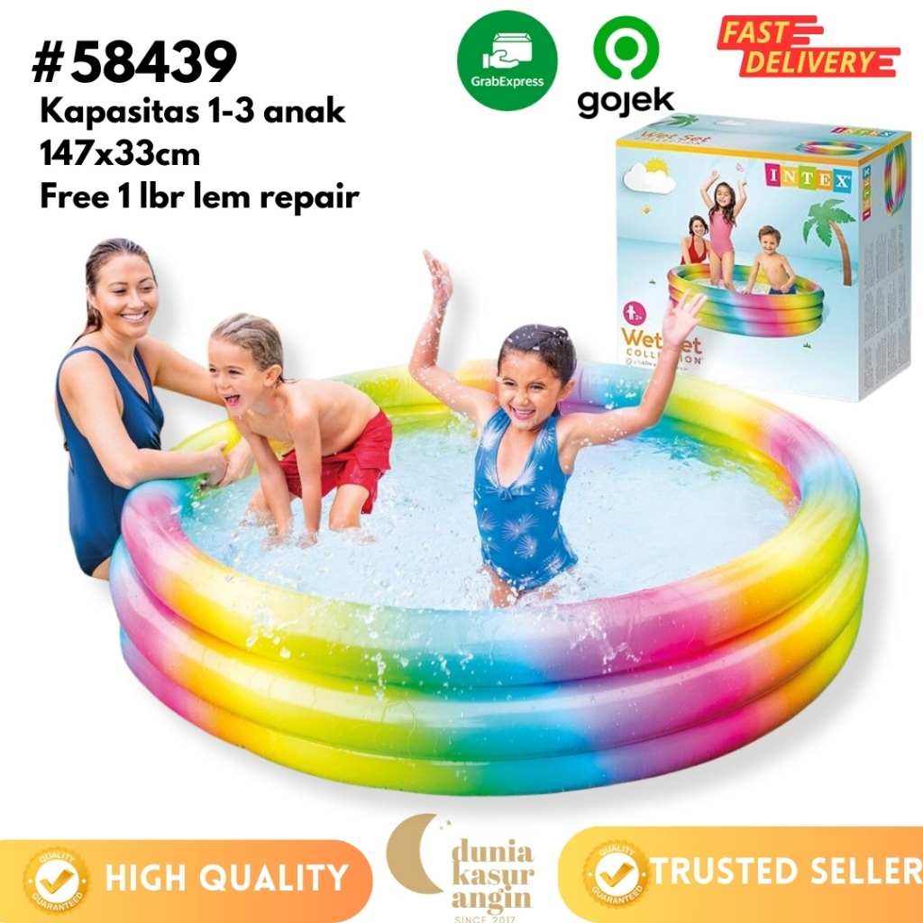 Jual DuniaKasurAngin - Intex Kolam Renang Pelangi Jumbo [147x33cm ...
