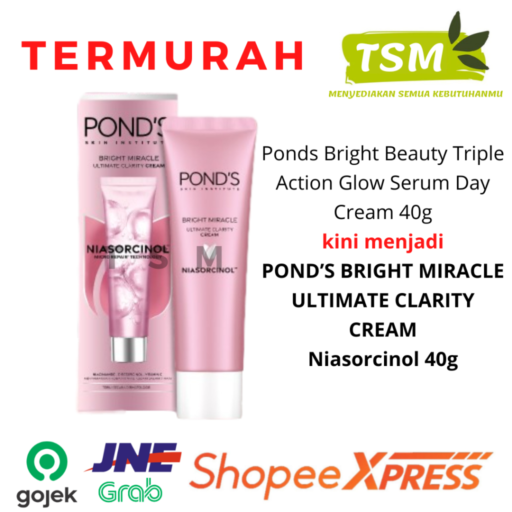 Jual Ponds Bright Miracle Ultimate Clarity Cream Niasorcinol 40g ...