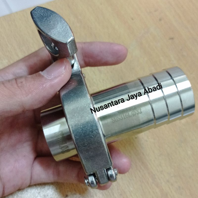 Jual Clamp Hose Ferrule Sanitary 316L Weld 1 1/4 