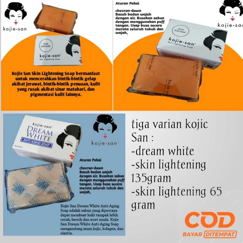 Jual Varian Kojie San Acid Soap Dream White And Skin Lightening Clasic