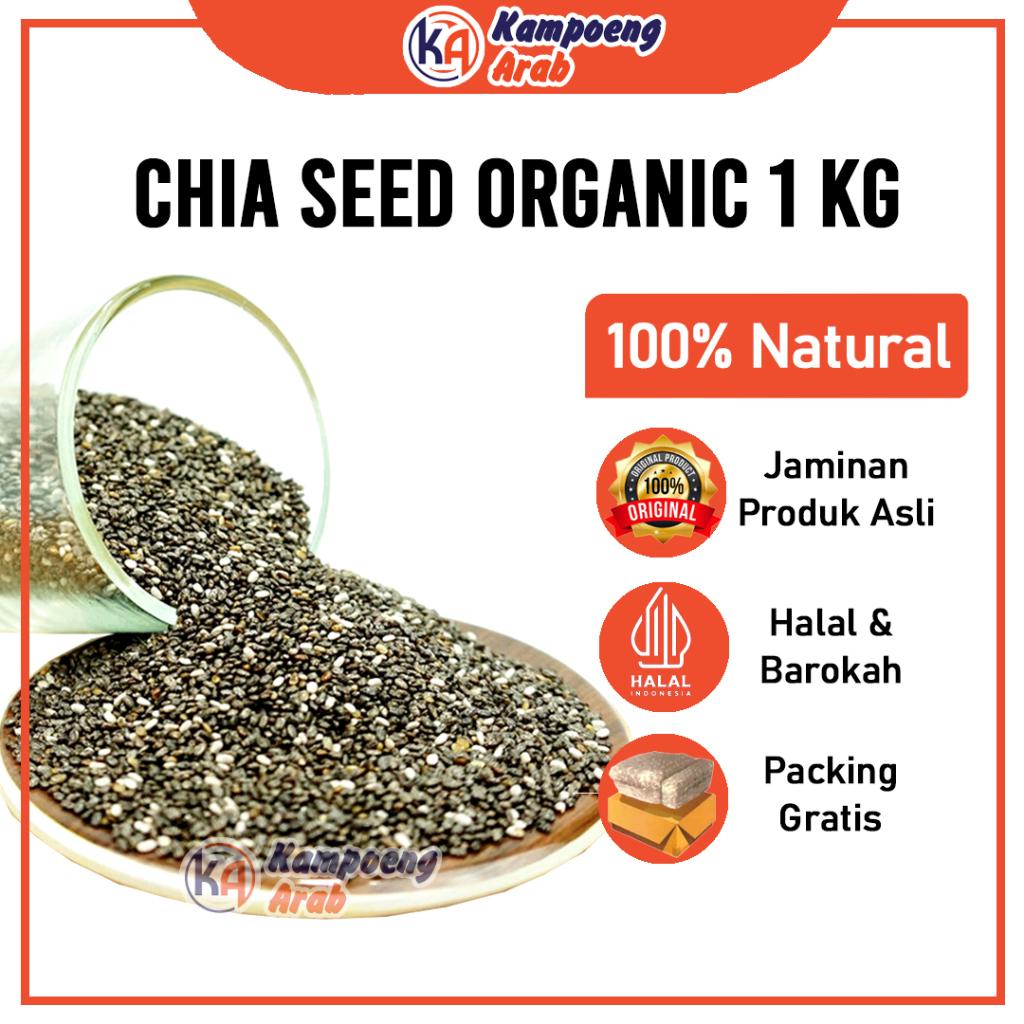 Jual Chia Seed Premium 1Kg Mexico Kualitas Terbaik Untuk Diet Kaya
