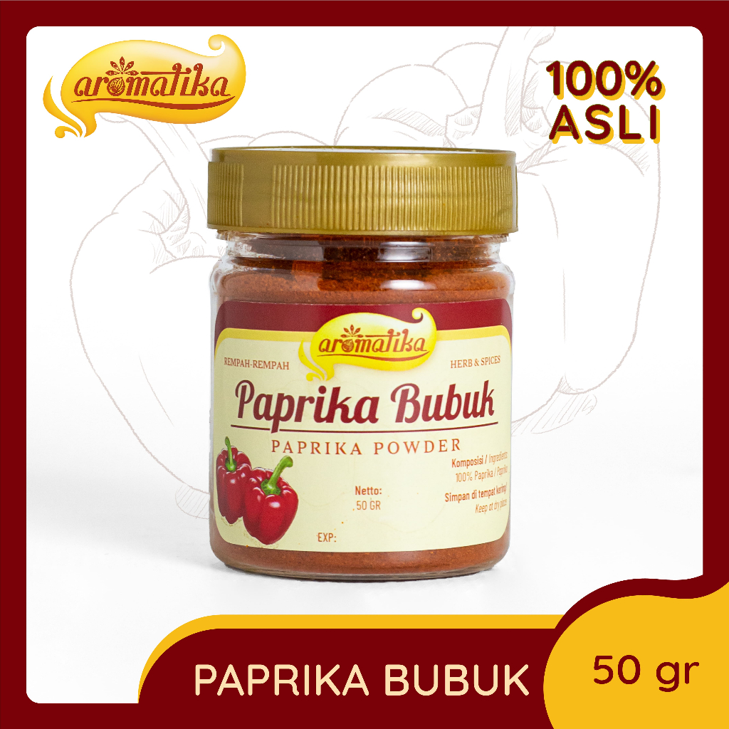 Jual Paprika Bubuk Aromatika (100% asli): Bubuk Paprika Pedas dan Gurih ...