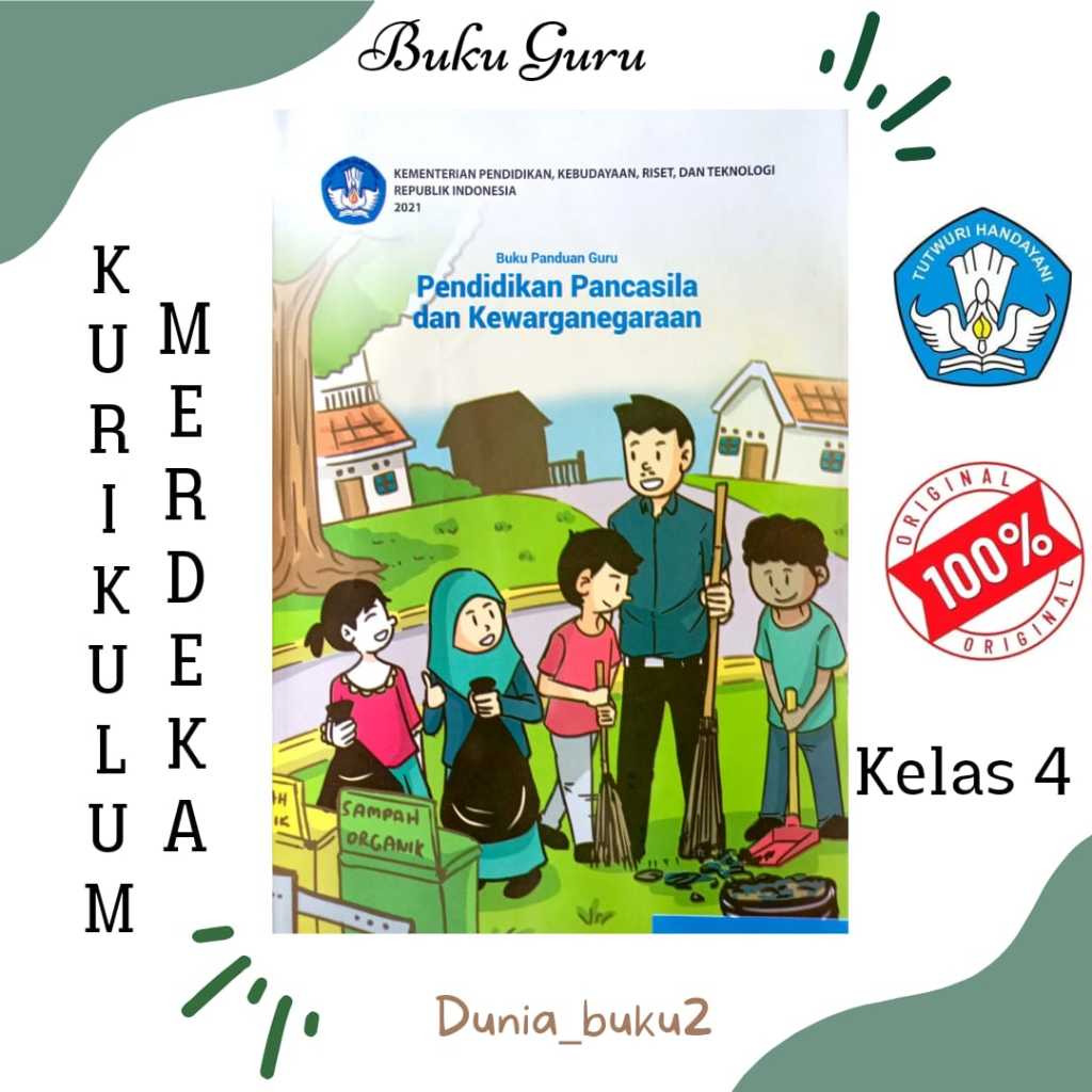 Jual Buku Guru Pkn Kurikulum Penggerak Merdeka Kelas Sd Mi Shopee