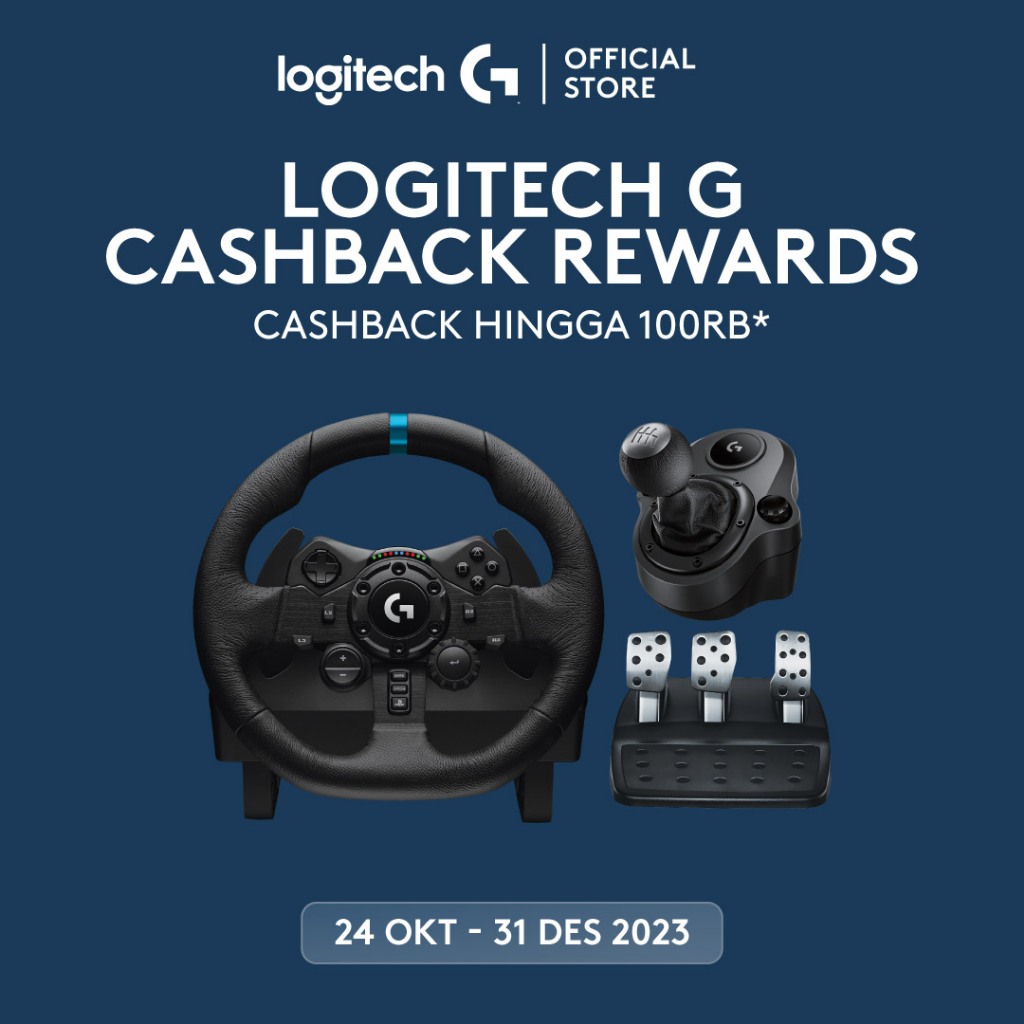 Jual Logitech G923 True Force Wheel + Logitech Driving Shifter Bundling ...