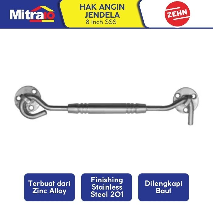 Jual ZEHN WINDOW HOOK SS ROUND SIZE 8\\\