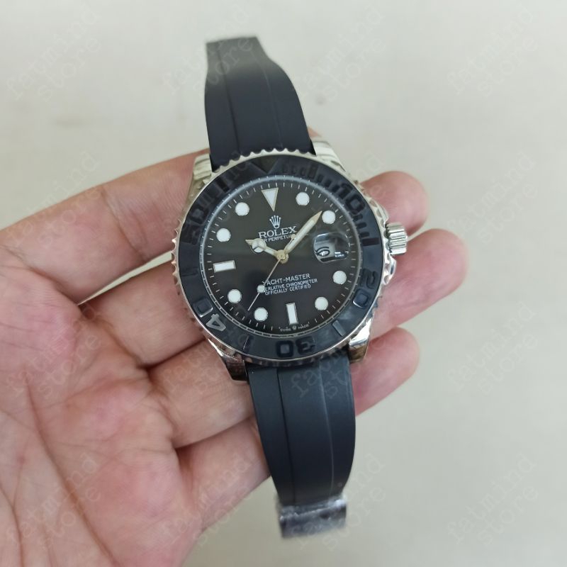 Jual Jam Tangan Pria Rolex Yacht Master Saphire Rubber Super Grade Aaa