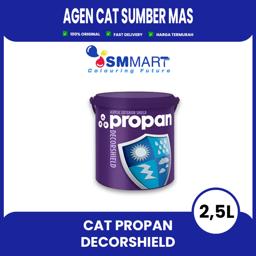 Jual Propan Decorshield Cat Exterior 9101 Warna White 25 Liter Shopee Indonesia 8467