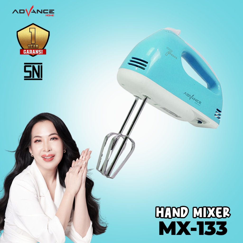 Jual Bisa Cod Advance Hand Mixer Mx 133 Alat Pengaduk Dengan 7