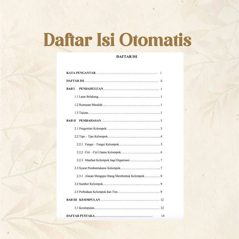Jual Daftar Isi Otomatis | Shopee Indonesia