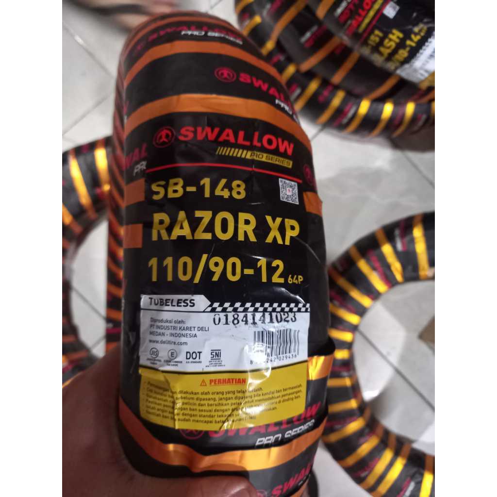Jual BAN LUAR SWALLOW SB-148 RAZOR XP UKURAN 100/90-12 dan 110/90-12 ...