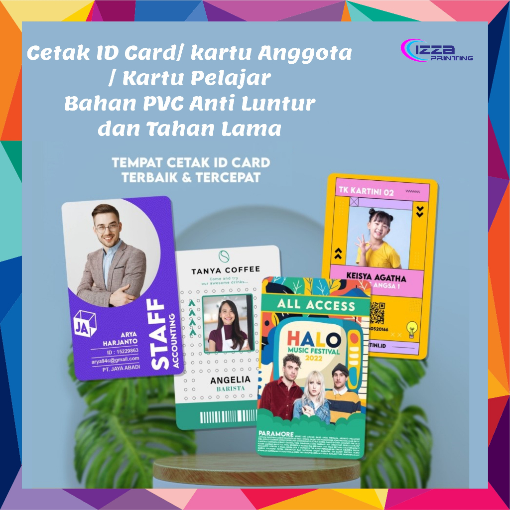 Jual Cetak Id Card Kartu Member Kartu Pelajar Dll Free Desain Untuk