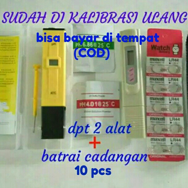 Jual Luar Biasa paket ph meter digital dan tds meter / alat ukur ph dan