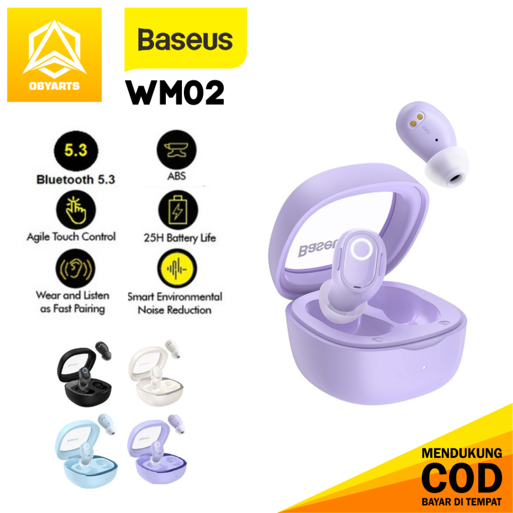 Jual Baseus Bowie WM02 / WM02 Plus TWS True Wireless Earbuds / Headset ...