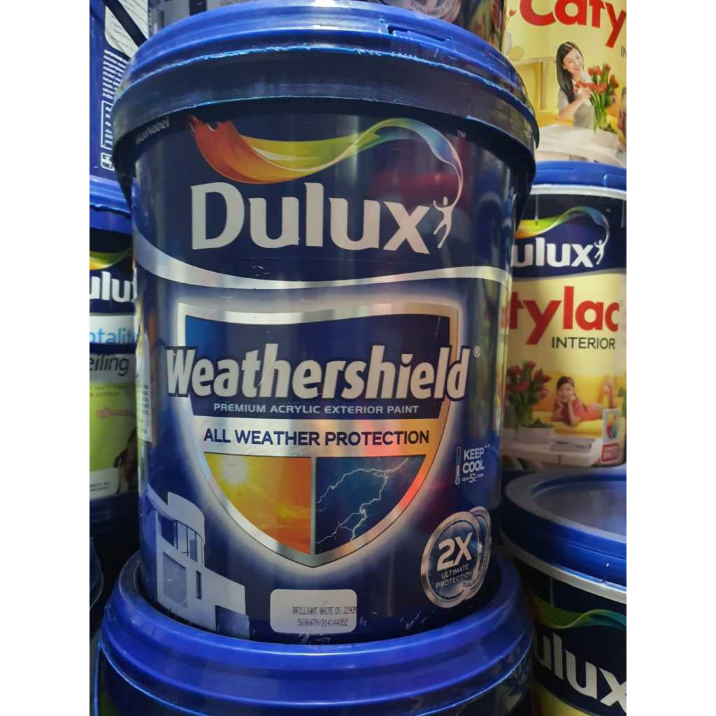 Jual DULUX WEATHERSHIELD CAT EXTERIOR BRILLIANT WHITE DS 2290M PAIL ...