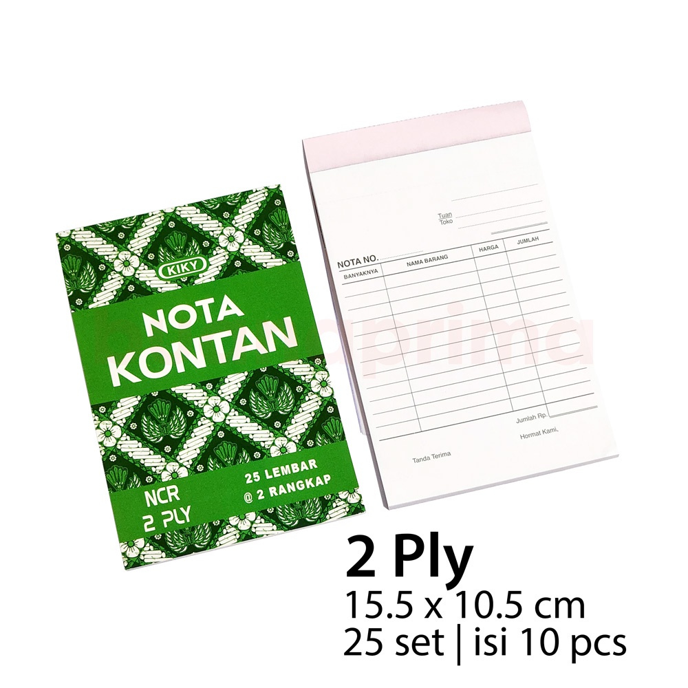 Jual Kiky Buku Nota Kontan 2 Ply Kecil 25 Lembar 2 Rangkap Karbon Grosir Satuan Shopee Indonesia 2934