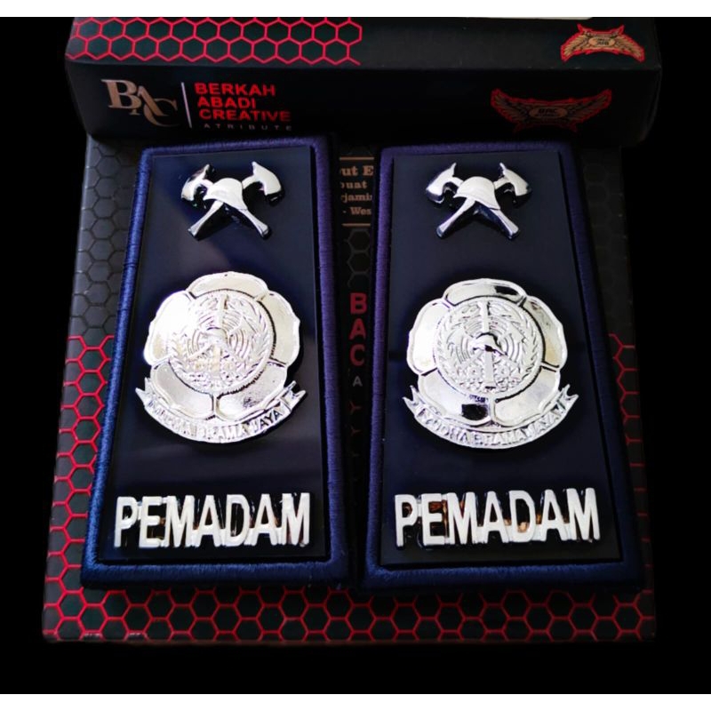 Jual Pangkat PDH DAMKAR Pemadam Kebakaran Honorer SMA Excellent Mewah ...