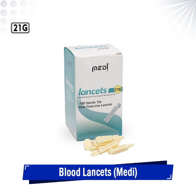 Jual Blood Lancet 21G Medi Jarum Bekam Steril Box isi 100 Pcs | Shopee ...