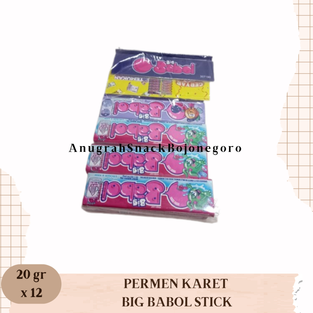 Jual Permen Karet Big Babol Stick 20gr x 12 | Shopee Indonesia