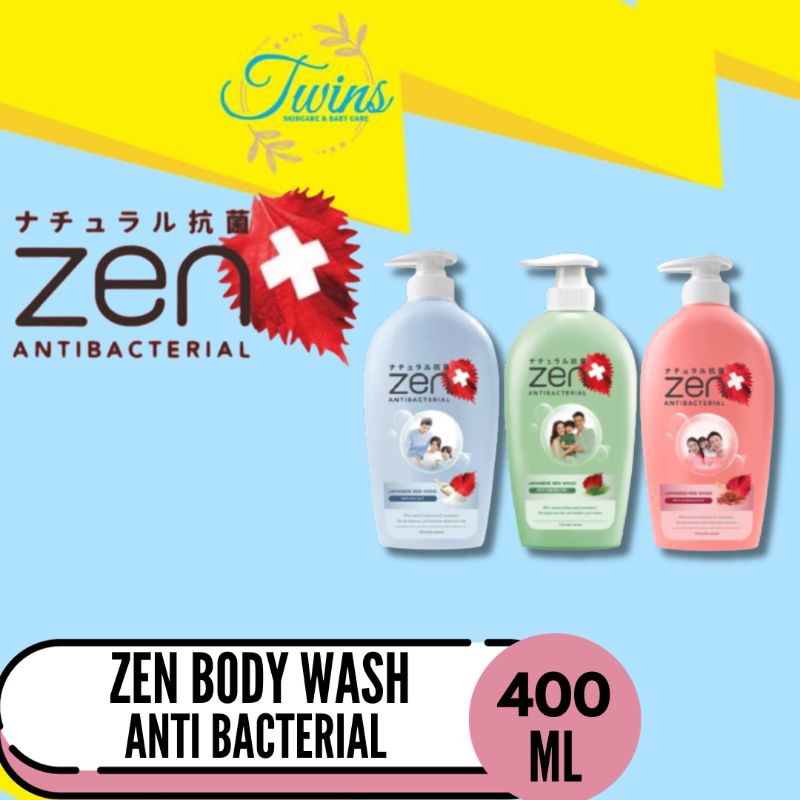 Jual ZEN+ BODY WASH ANTI BACTERIAL (400ML) | Shopee Indonesia