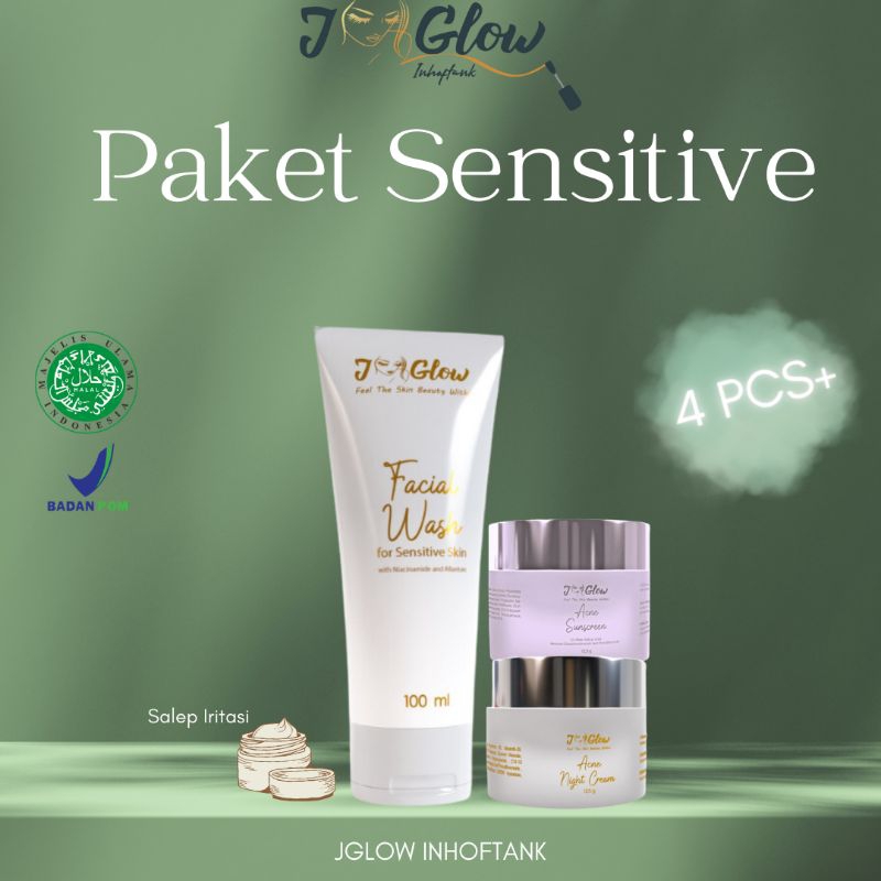 Jual JGLOW SKINCARE PAKET SENSITIF / PAKET KECANTIKAN KULIT WAJAH ...