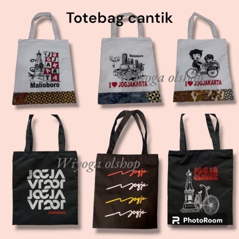 Jual Tote bag jogja / tas jogja / tas kanvas / totebag oleholeh khas jogja / oleholeh khas