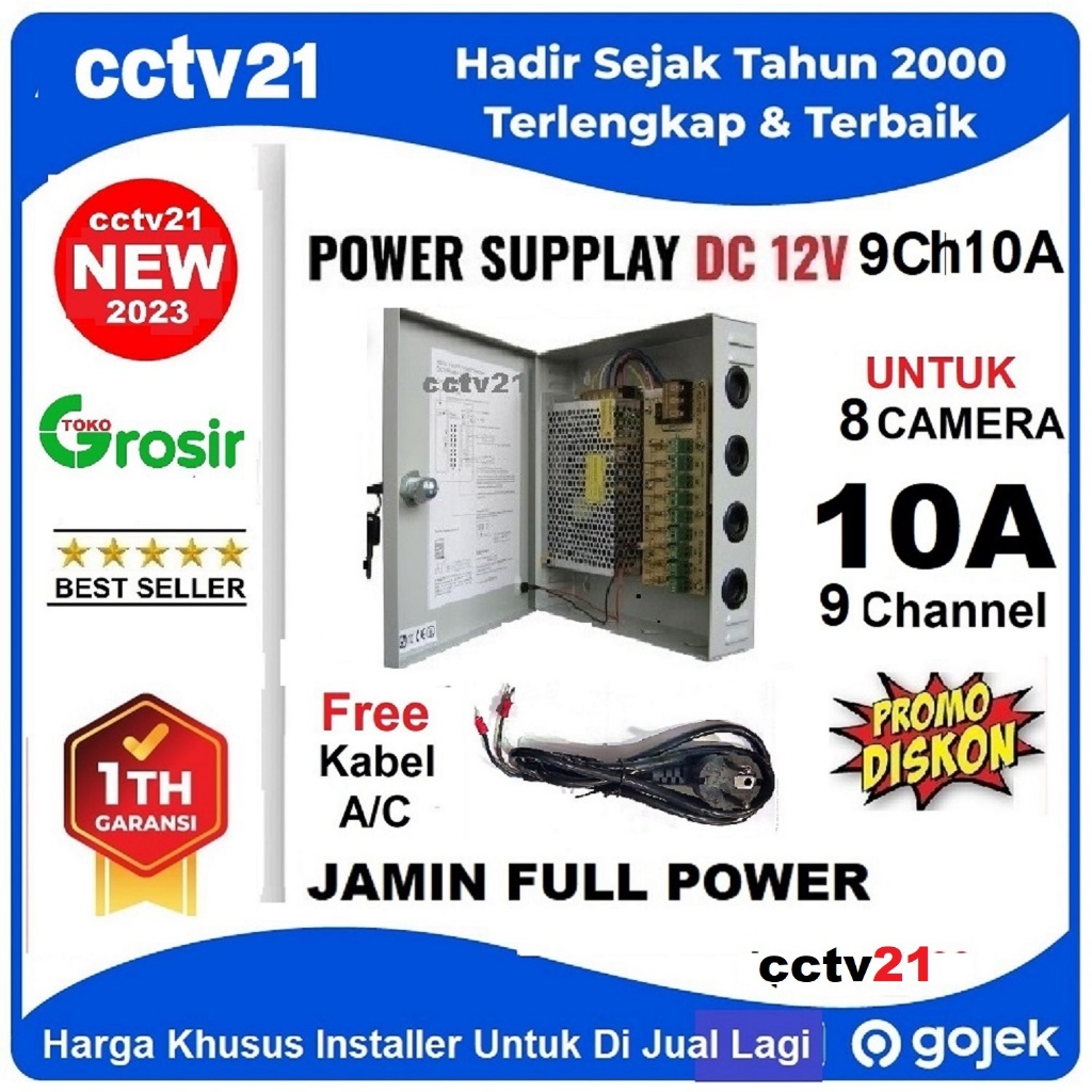 Jual Panel Box / Power Supply / PSU / Adaptor Switching 9Ch PSU DC 12V