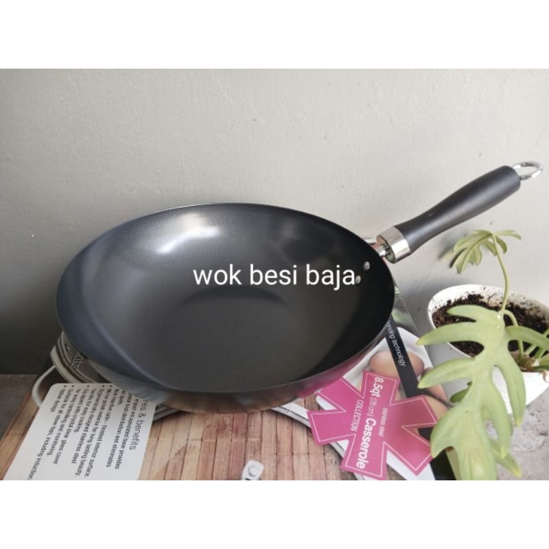 Jual Wajan Wok Kuali Cm Dan Cm Besi Baja Shopee Indonesia