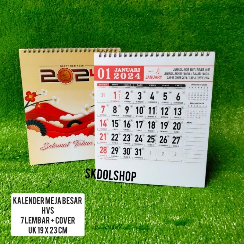 Jual Kalender Meja 2024 Kalender Meja Kerja Besar Uk 19 X 23 Cm Hvs Shopee Indonesia 