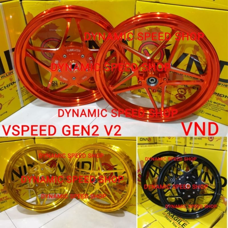 Jual velg vnd vspeed v2 gear 125 velg vnd bintang gen2 mio z mio gravis ...