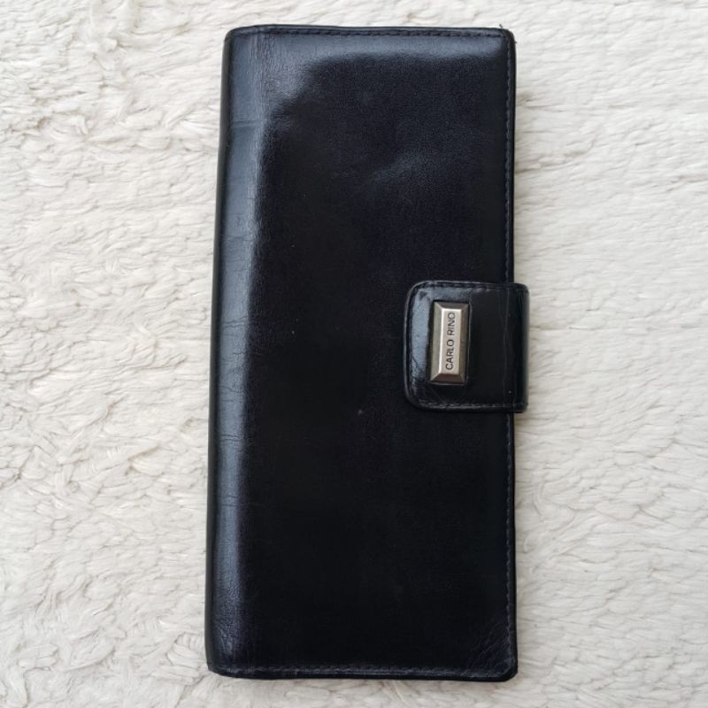 Jual Dompet Wanita Carlo Rino Hitam Kulit Asli | Shopee Indonesia