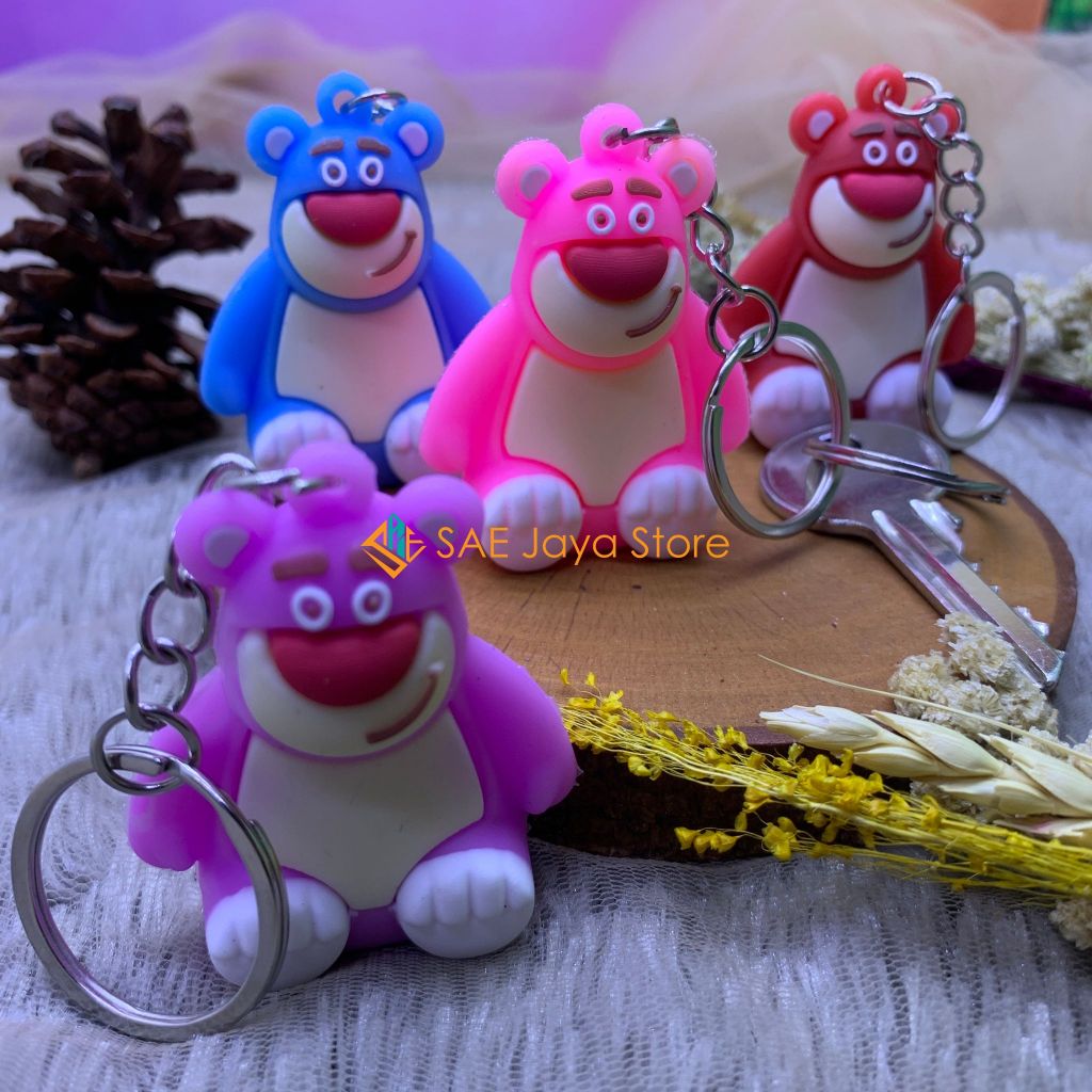 Jual (12 PCS) SAE - GANTUNGAN KUNCI KARAKTER LOTSO 3D / GANTUNGAN KUNCI ...