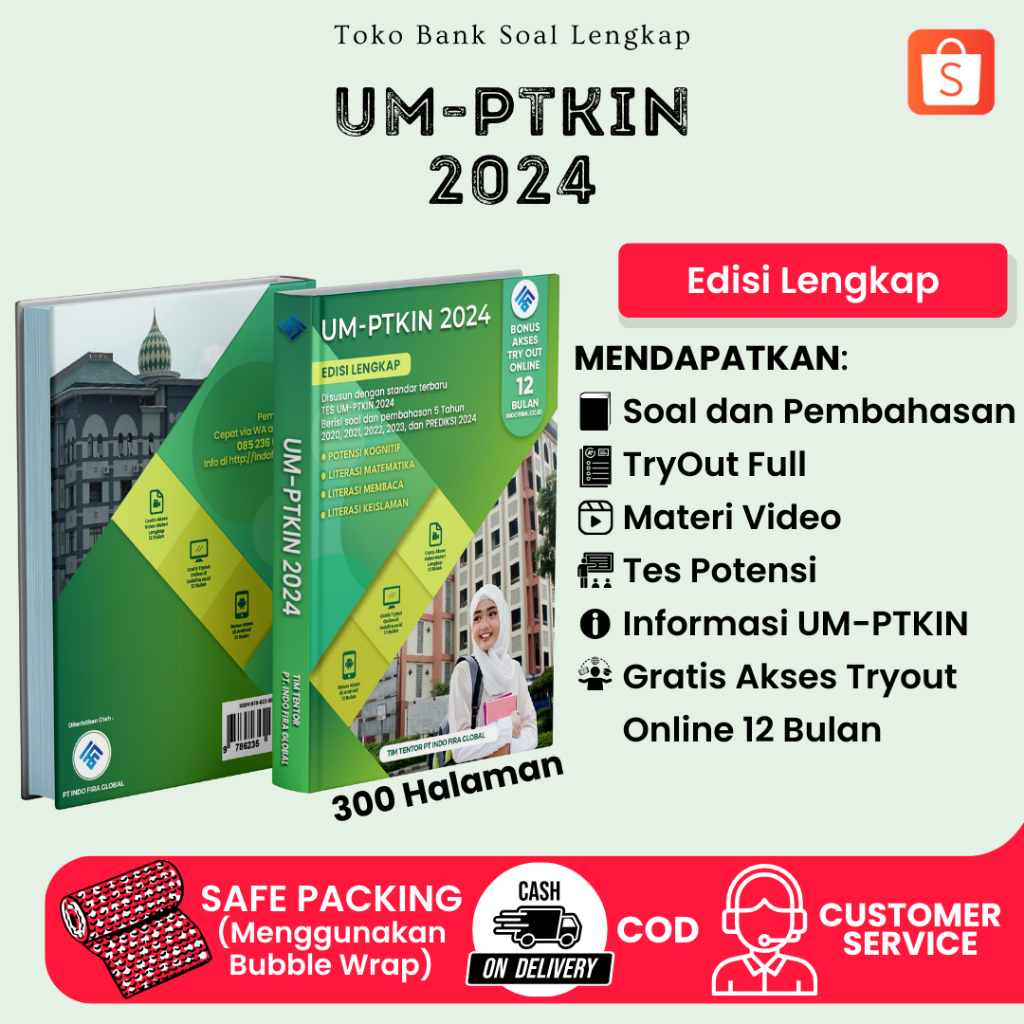 Jual Versi Terbaru UM-PTKIN 2024 (Edisi Lengkap + Sesuai Dengan Kisi ...