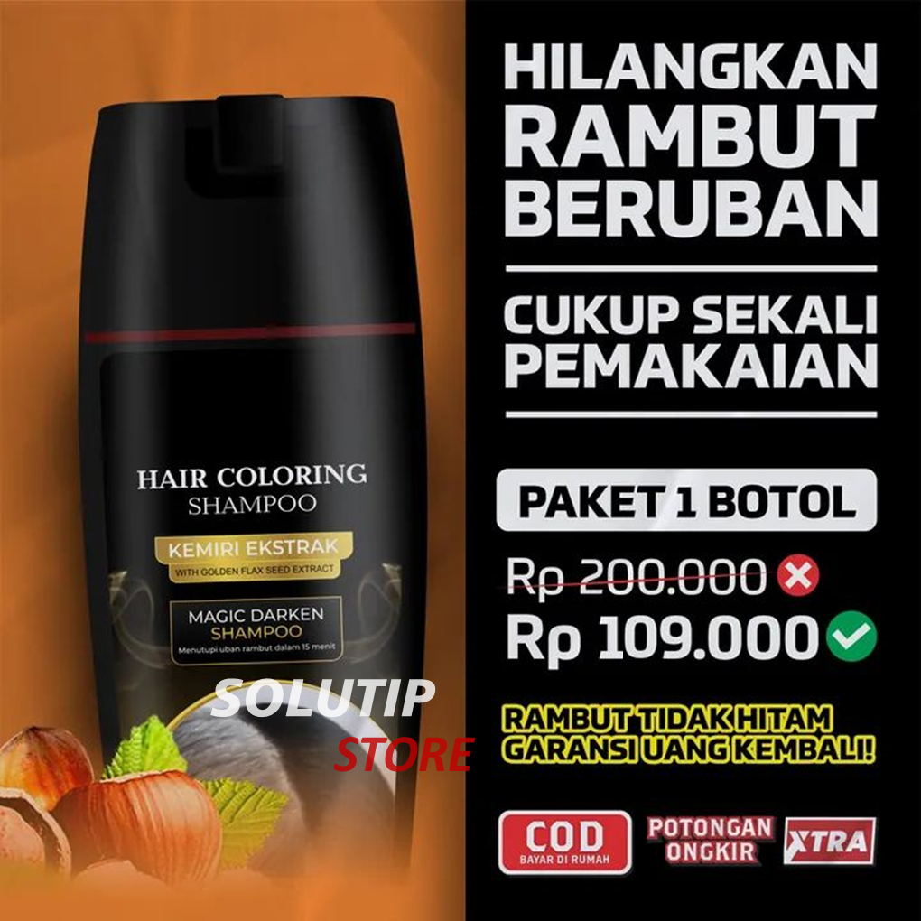 Jual Shampo My Iwe Original Penghitam Rambut Beruban Instan / Penghitam