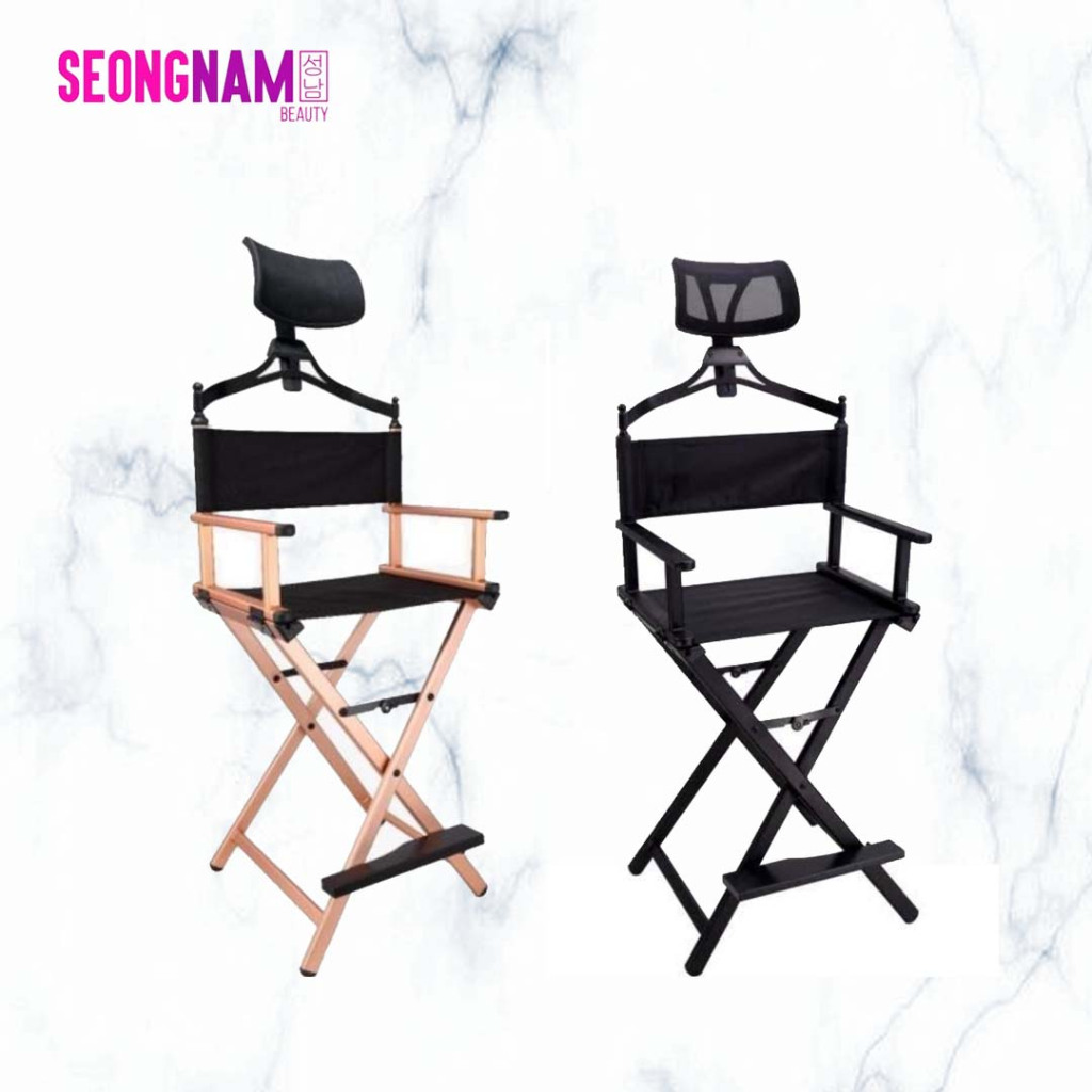 Jual Seongnam Portable Makeup chair with HeadRest /Kursi Make Sandaran Kepala Shopee Indonesia