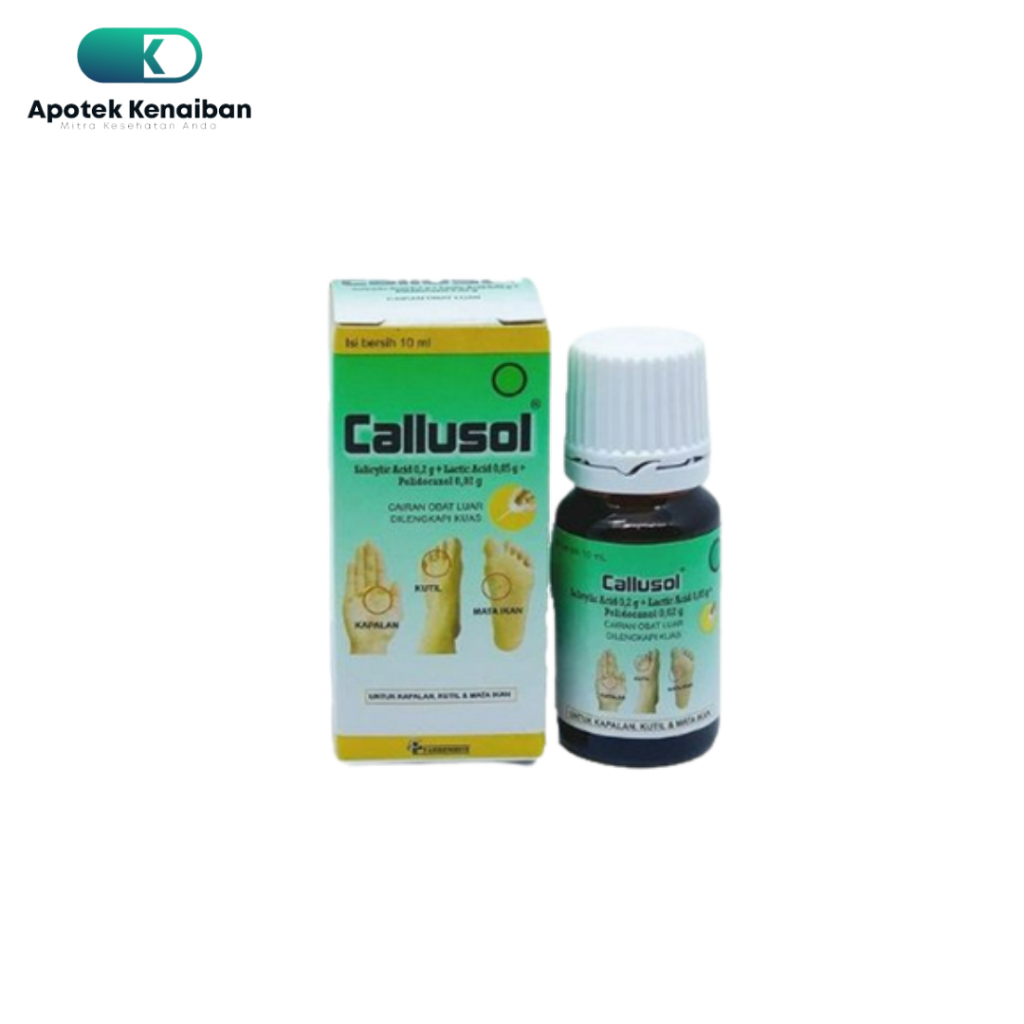 Jual CALLUSOL 10 ML OBAT MATA IKAN / KAPALAN / KUTIL | Shopee Indonesia