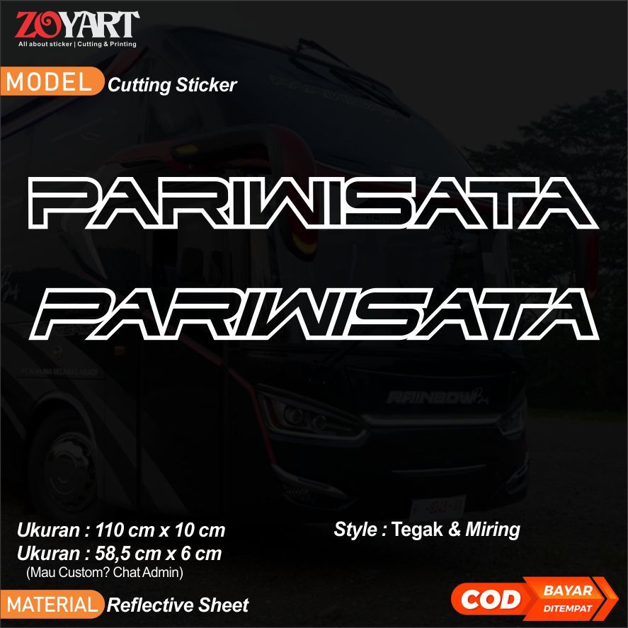 Seni dan Strategi: Font Cutting Sticker Bus Pariwisata yang Menarik Perhatian