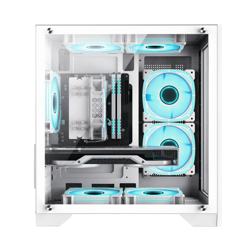 Jual Gamemax Infinity Mini MATX ITX Black White Game-Max Casing Gaming ...